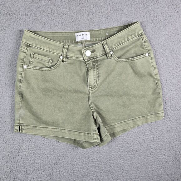 Lane Bryant Womens Shorts 14 Green Signature Fit Flex Magic Waistband Stretch - Picture 1 of 16